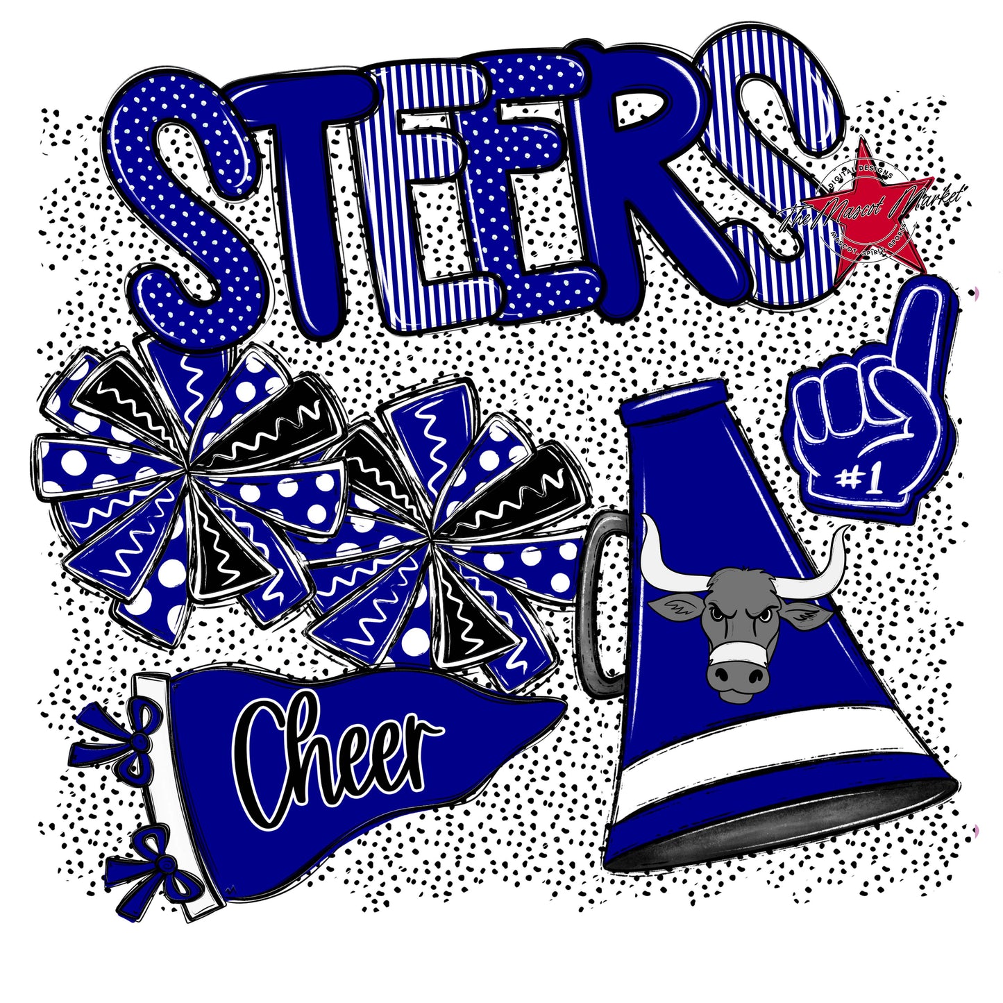 Steers Cheer Spirit-Blue