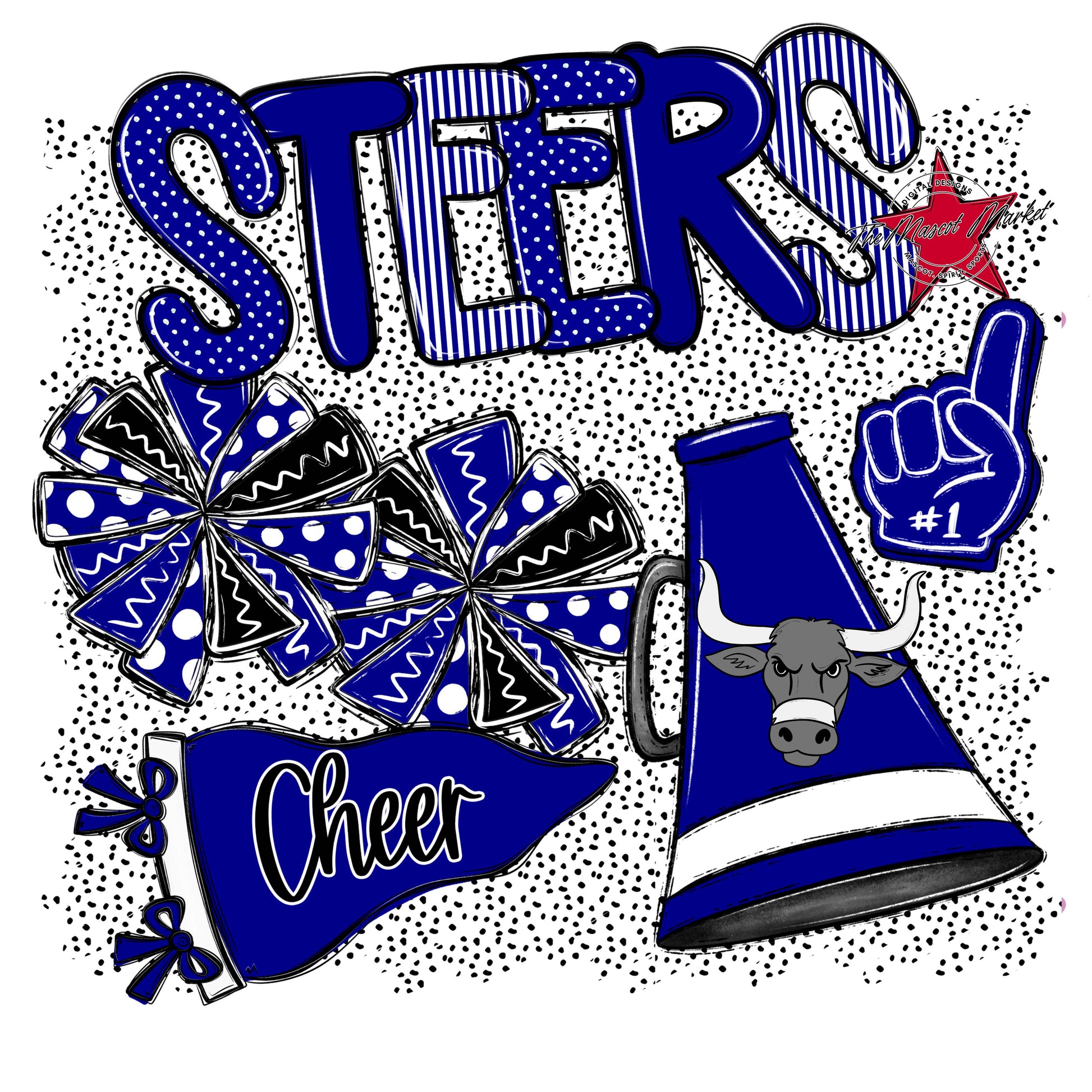 Steers Cheer Spirit-Blue