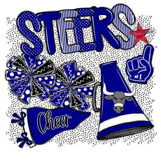 Steers Cheer Spirit-Blue