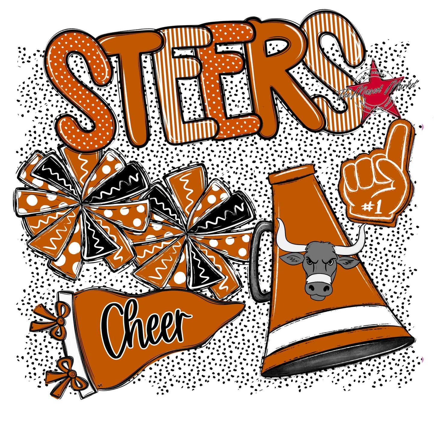 Steers Cheer Spirit-Burnt Orange