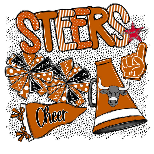 Steers Cheer Spirit-Burnt Orange