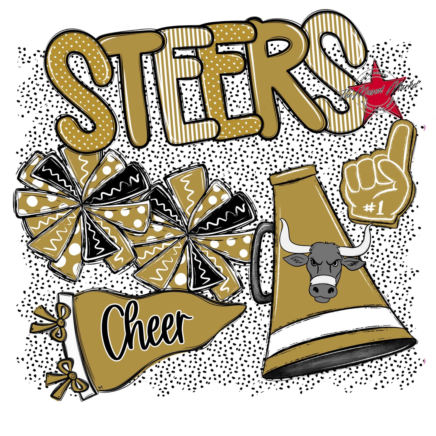 Steers Cheer Spirit-Gold