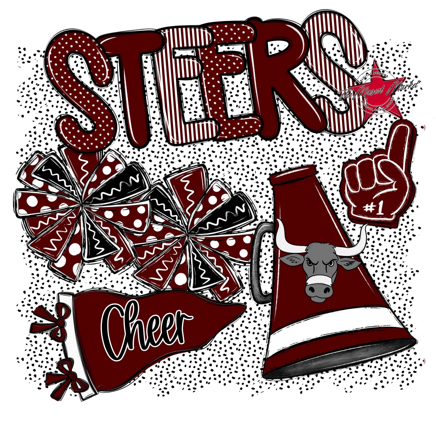 Steers Cheer Spirit-Maroon