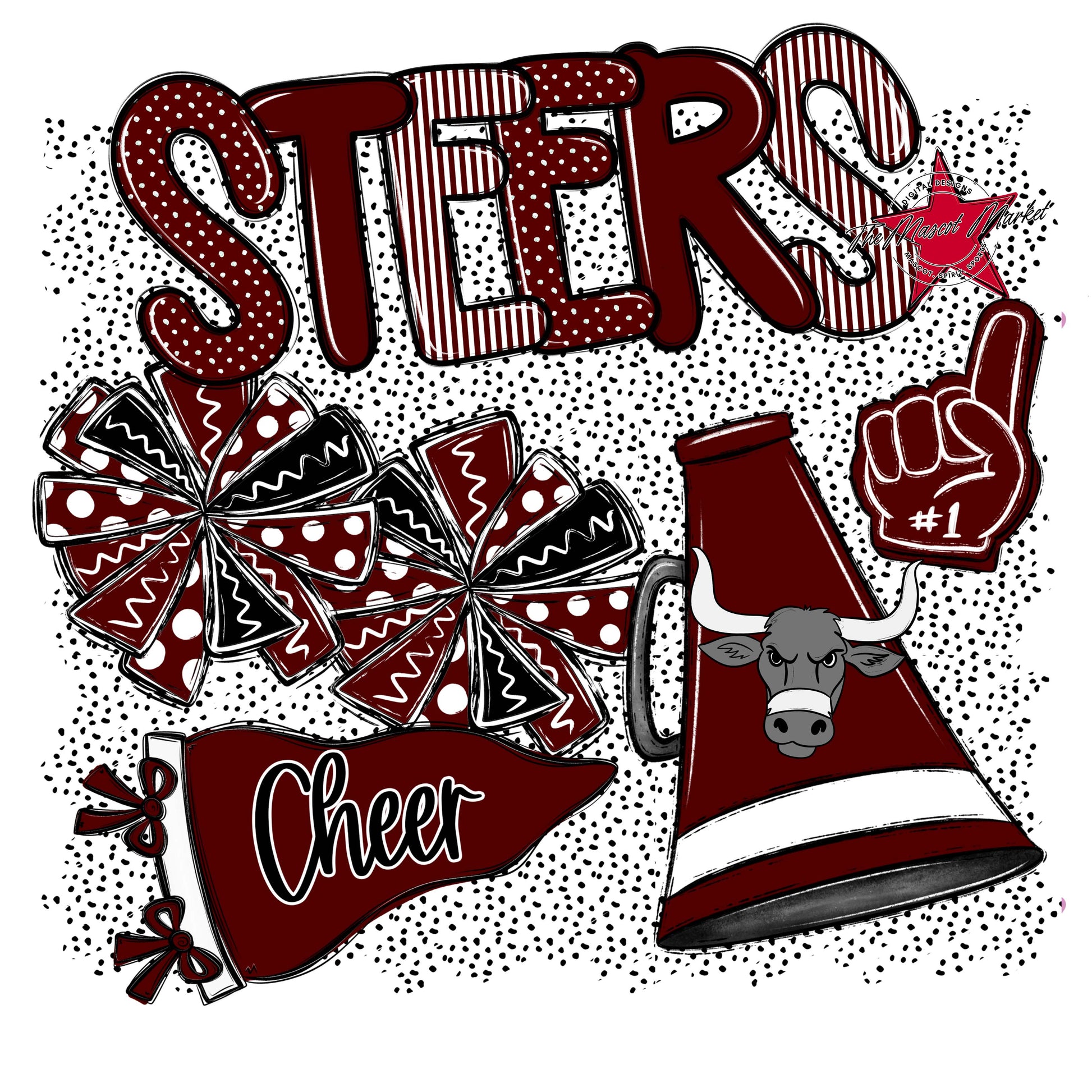 Steers Cheer Spirit-Maroon
