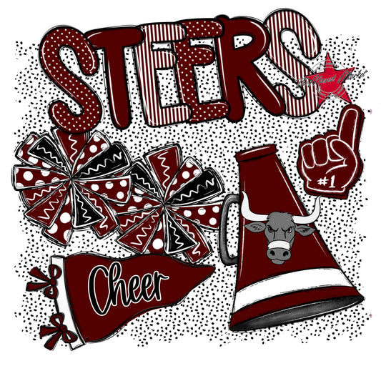 Steers Cheer Spirit-Maroon
