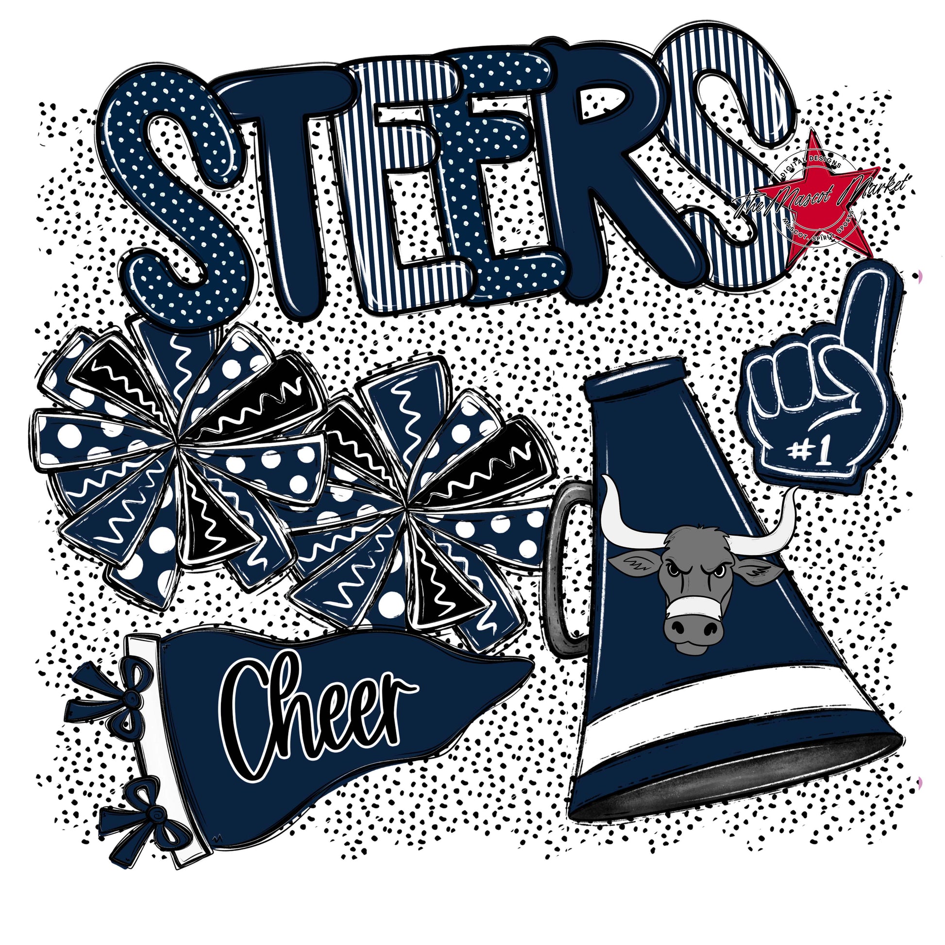 Steers Cheer Spirit-Navy
