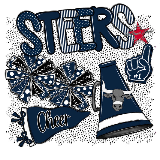 Steers Cheer Spirit-Navy