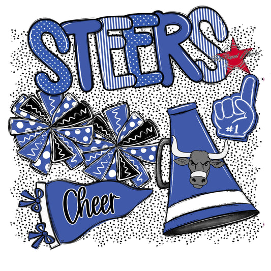 Steers Cheer Spirit-Off Blue