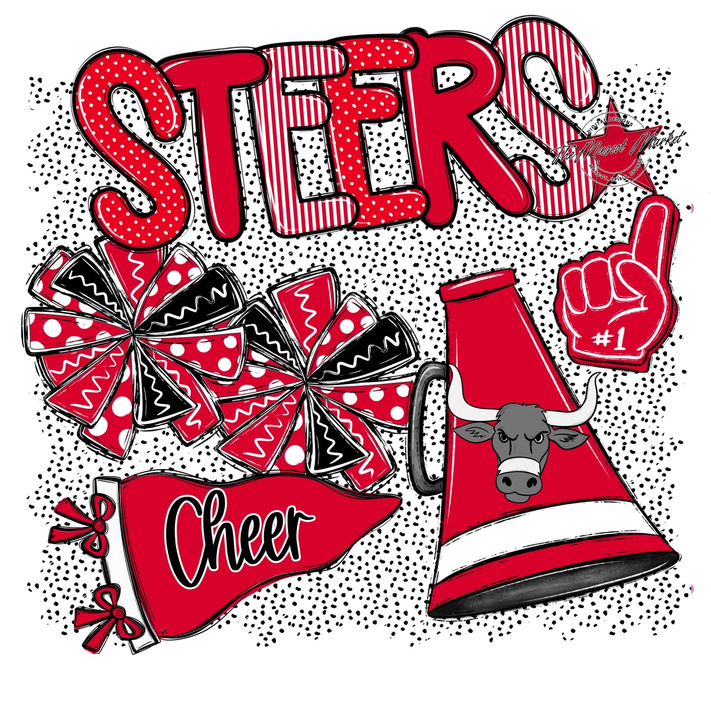 Steers Cheer Spirit-Red
