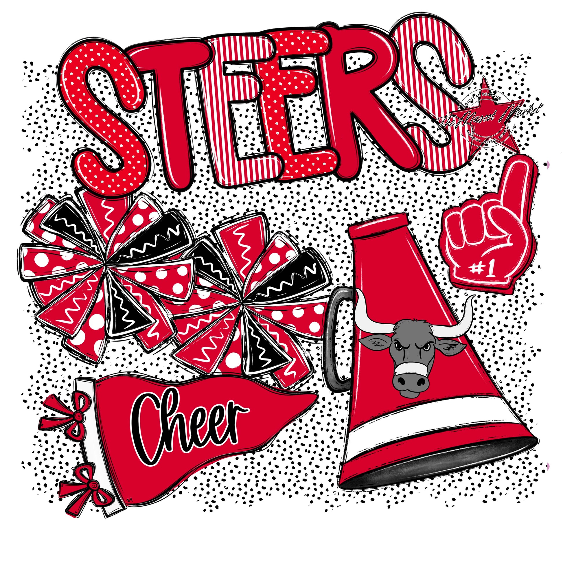 Steers Cheer Spirit-Red