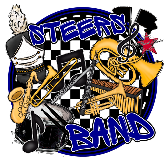 Steers Circle Band Design-Blue