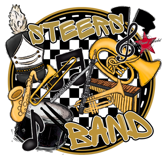Steers Circle Band Design-Gold