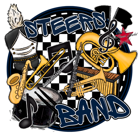 Steers Circle Band Design-Navy