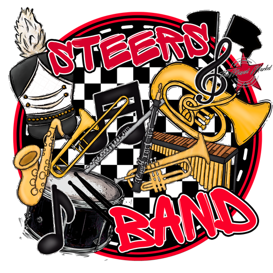 Steers Circle Band Design-Red