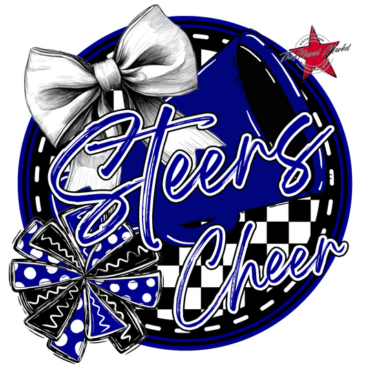 Steers Circle Cheer Design-Blue