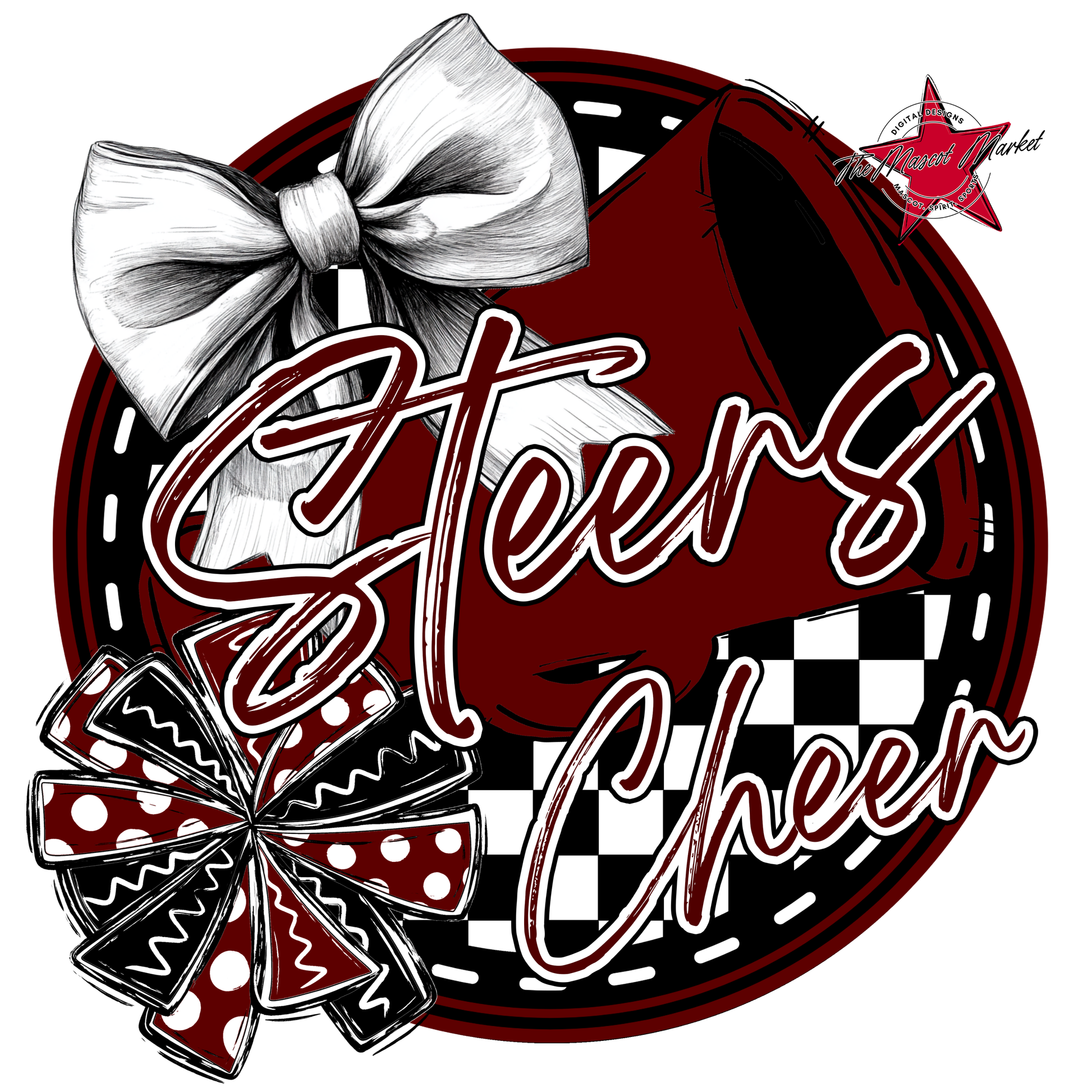 Steers Circle Cheer Design-Maroon
