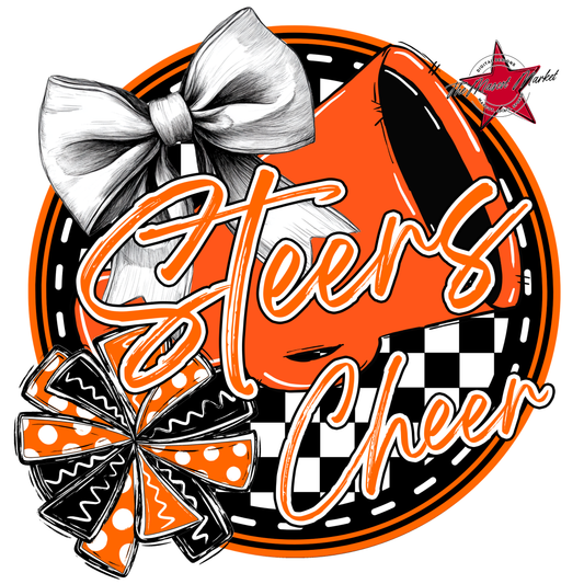 Steers Circle Cheer Design-Orange