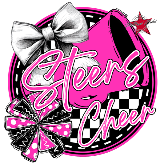 Steers Circle Cheer Design-Pink