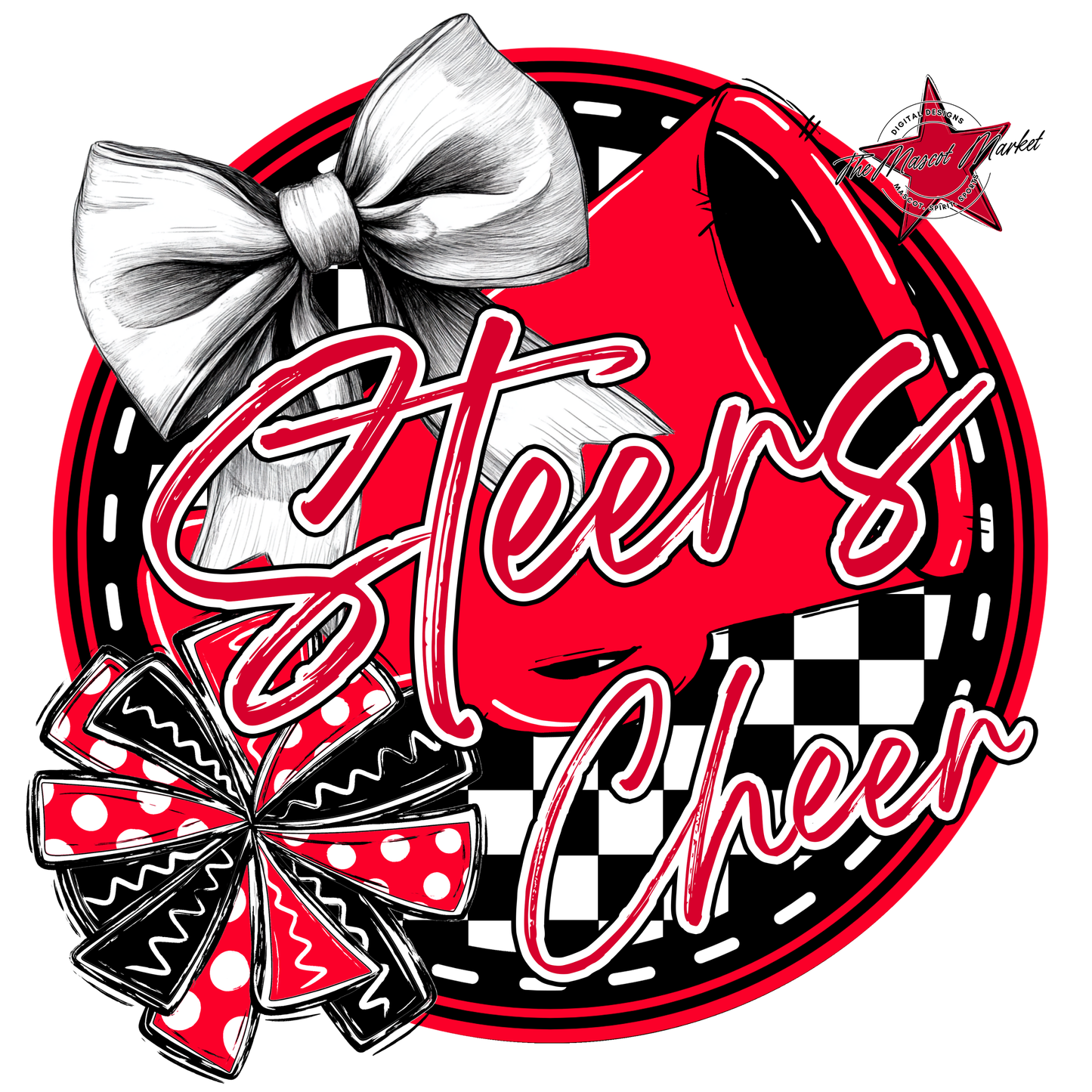 Steers Circle Cheer Design-Red