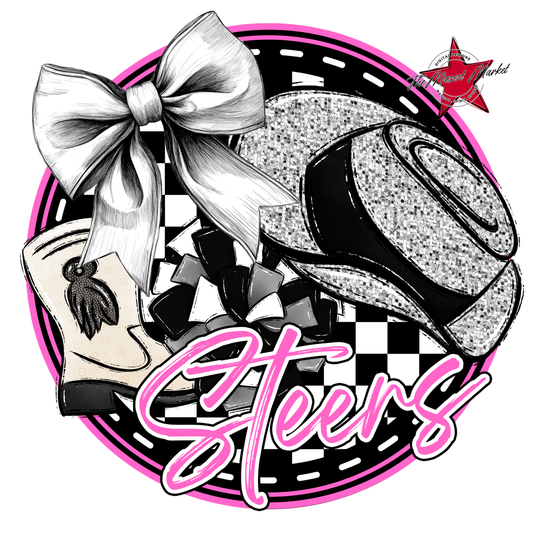 Steers Circle Drillteam Design-Baby Pink