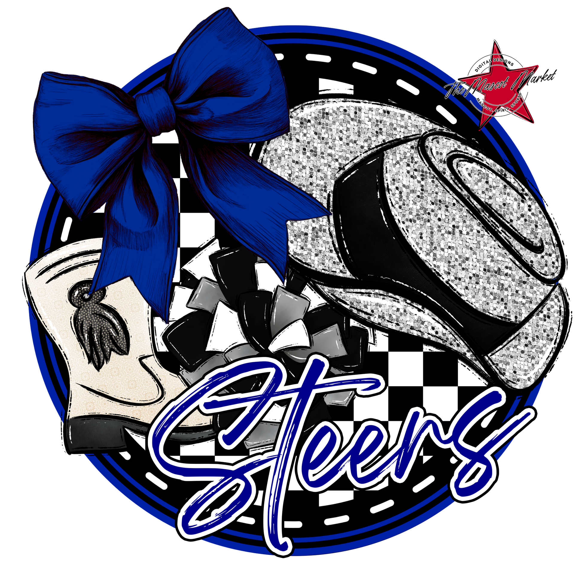 Steers Circle Drillteam Design-Blue