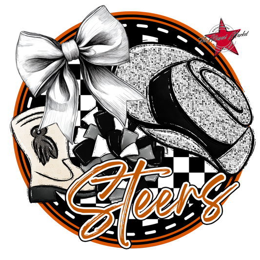Steers Circle Drillteam Design-Burnt Orange
