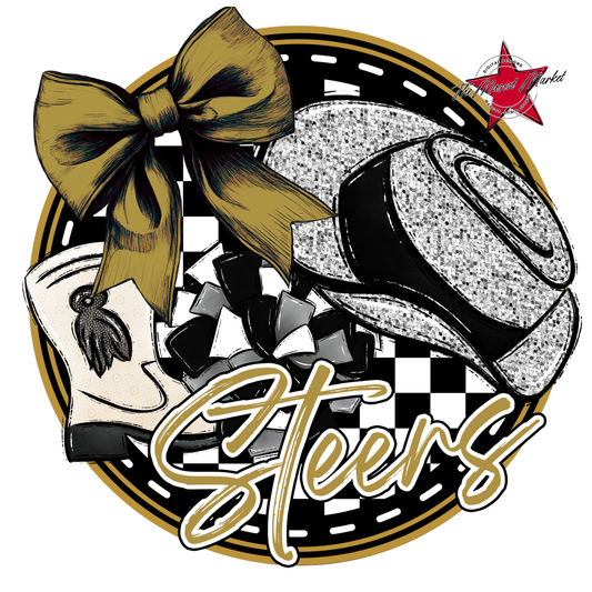 Steers Circle Drillteam Design-Gold