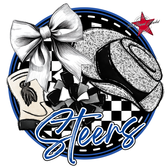 Steers Circle Drillteam Design-Off Blue