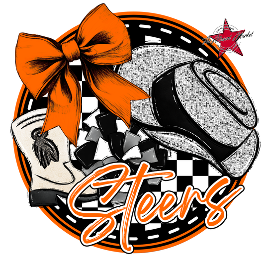 Steers Circle Drillteam Design-Orange