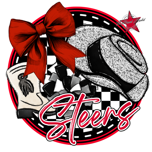 Steers Circle Drillteam Design-Red
