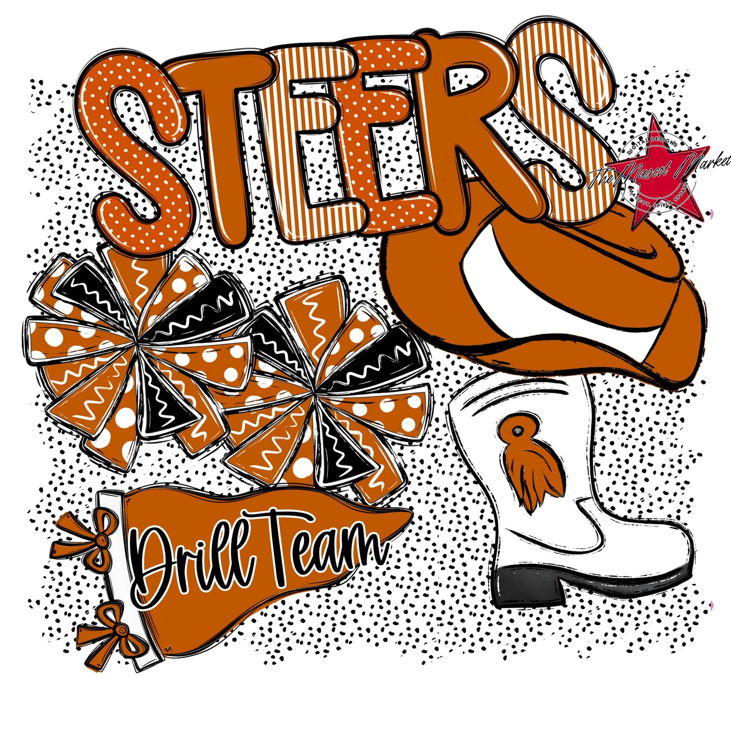 Steers Drillteam Spirit-Burnt Orange