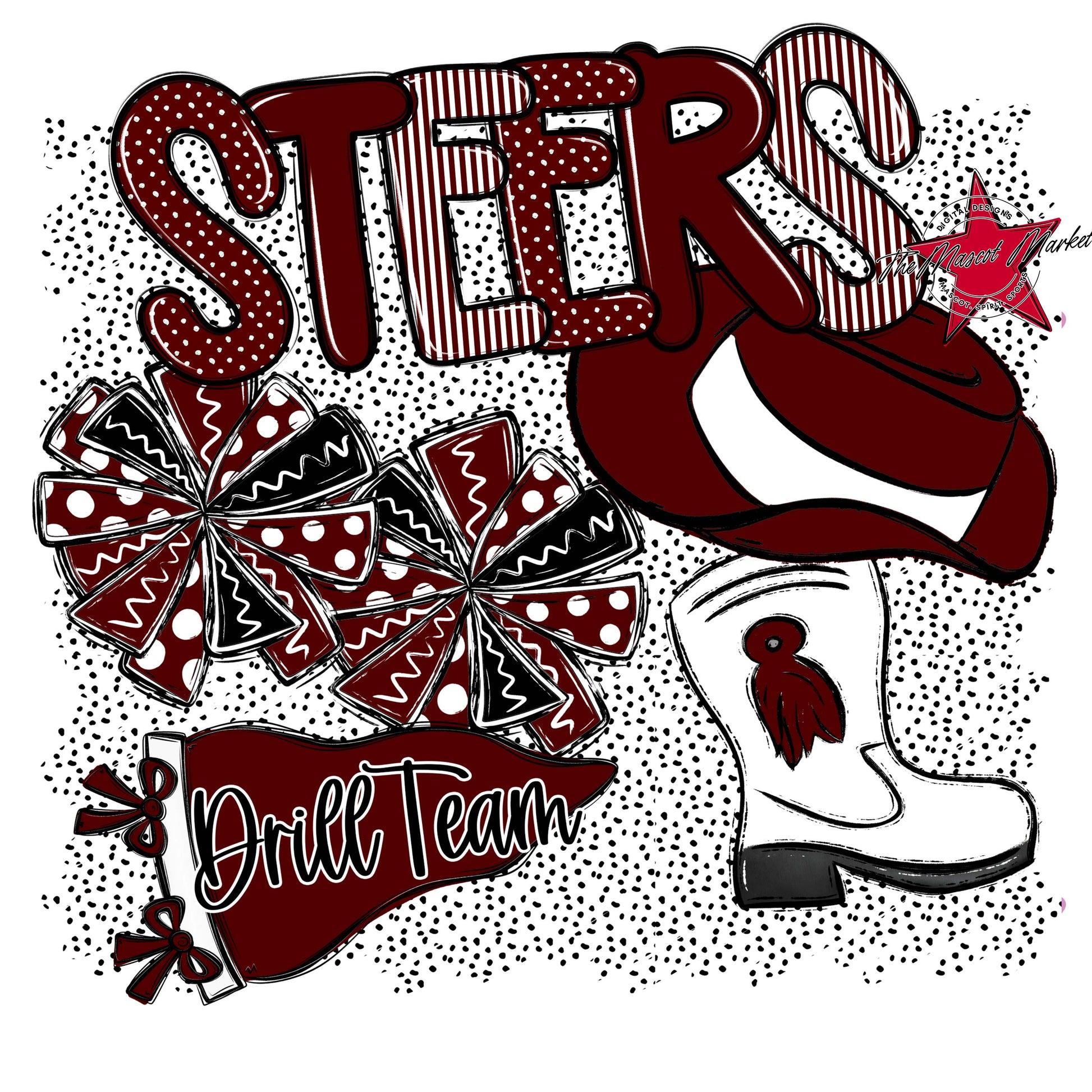 Steers Drillteam Spirit-Maroon