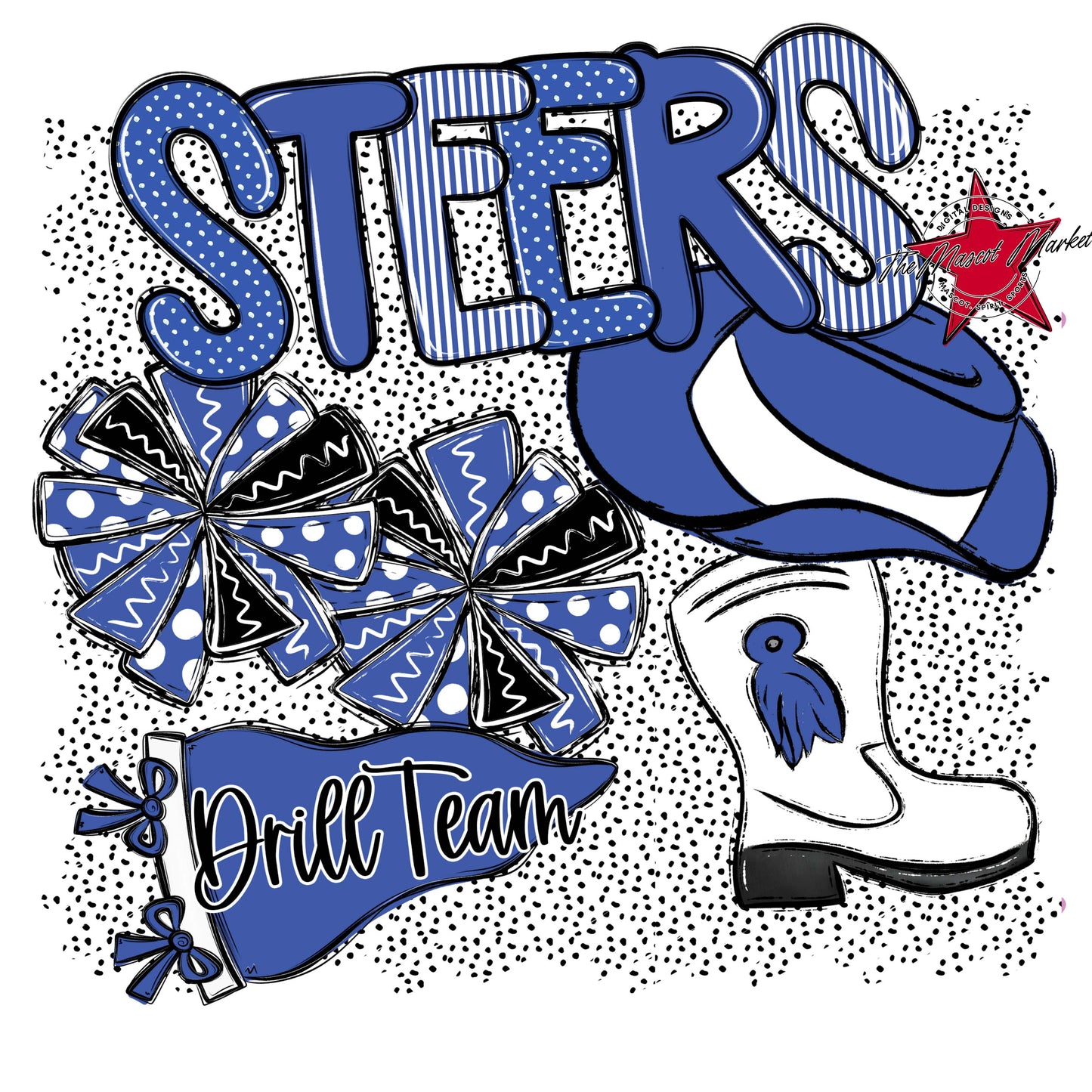 Steers Drillteam Spirit-Off Blue