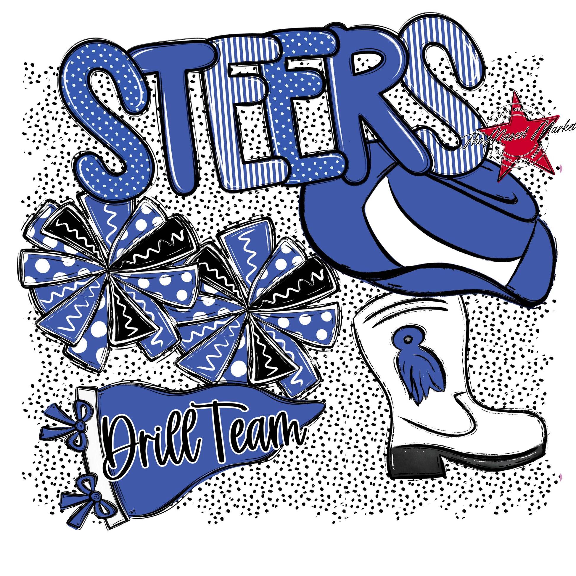 Steers Drillteam Spirit-Off Blue