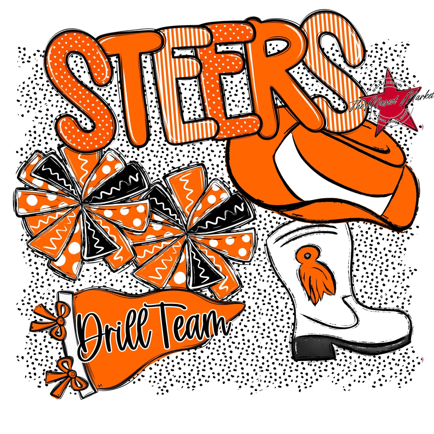 Steers Drillteam Spirit-Orange