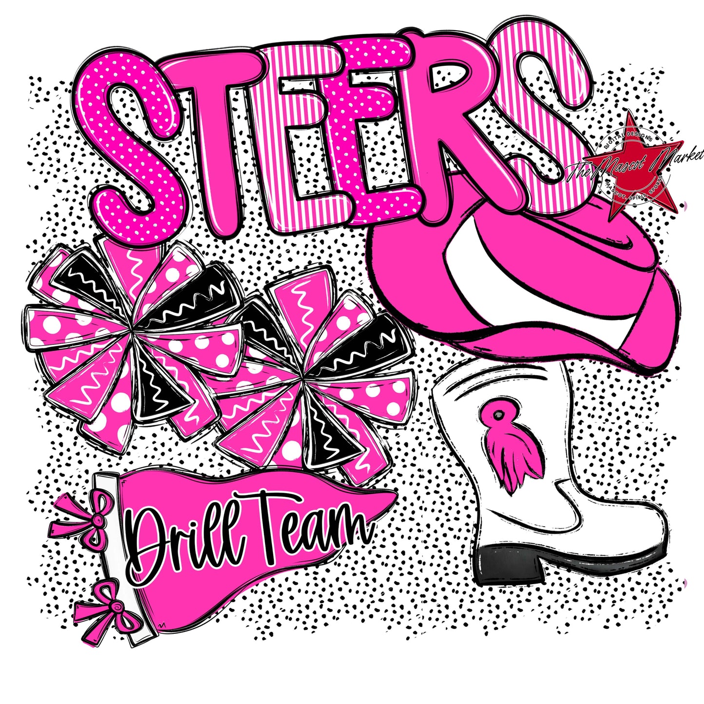 Steers Drillteam Spirit-Pink