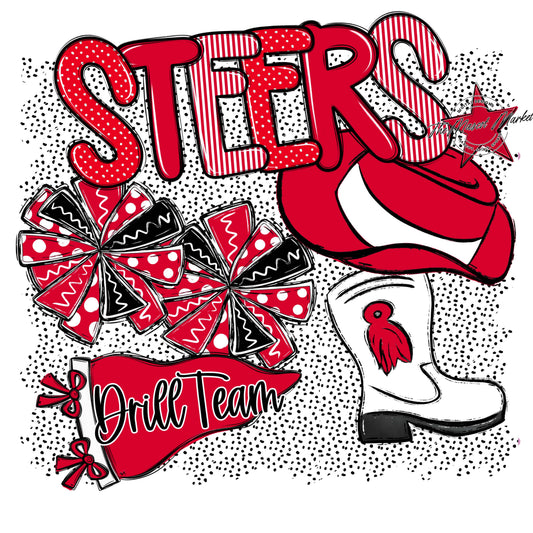Steers Drillteam Spirit-Red