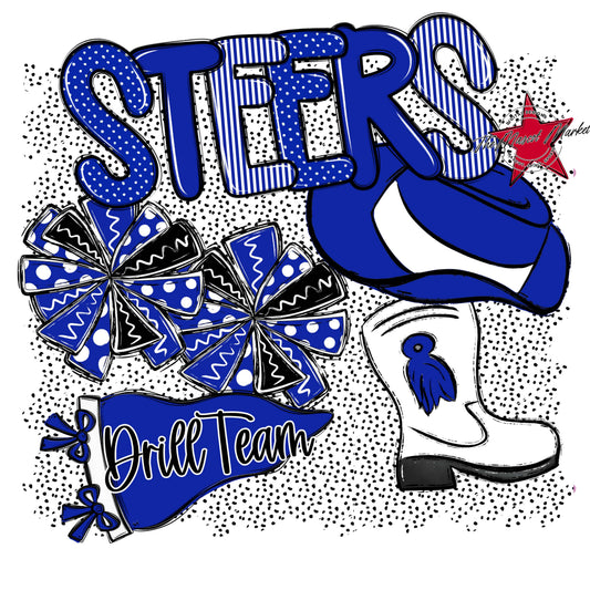 Steers Drillteam Spirit-Royal Blue