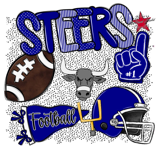 Steers Football Spirit-Blue