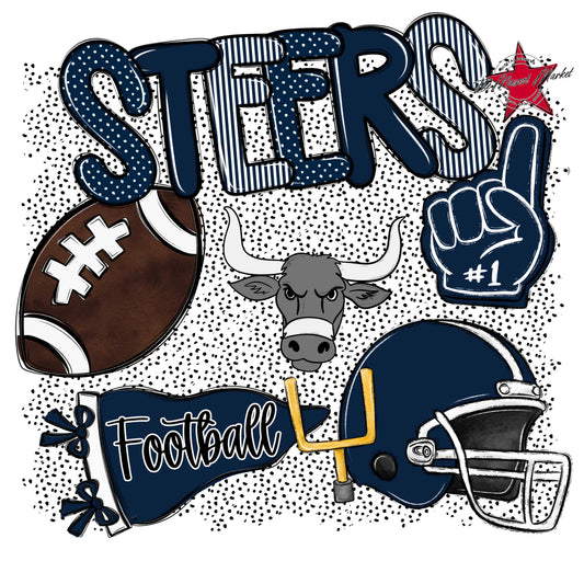 Steers Football Spirit-Navy