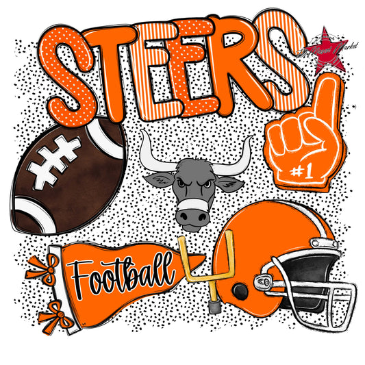 Steers Football Spirit-Orange