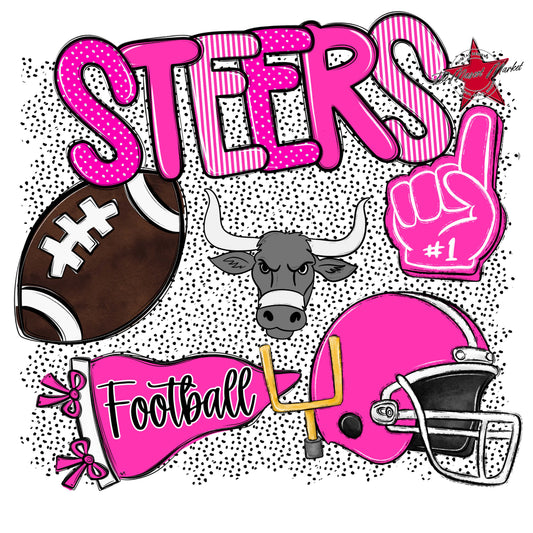 Steers Football Spirit-Pink