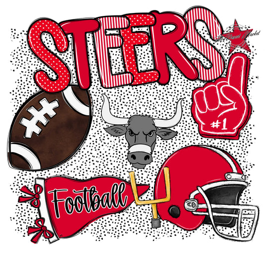 Steers Football Spirit-Red