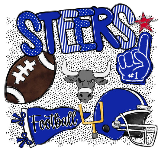 Steers Football Spirit-Royal Blue