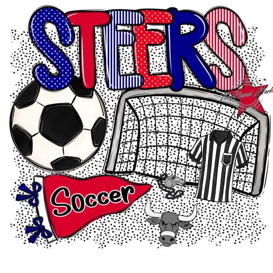 Steers Soccer Spirit-Blue & Red
