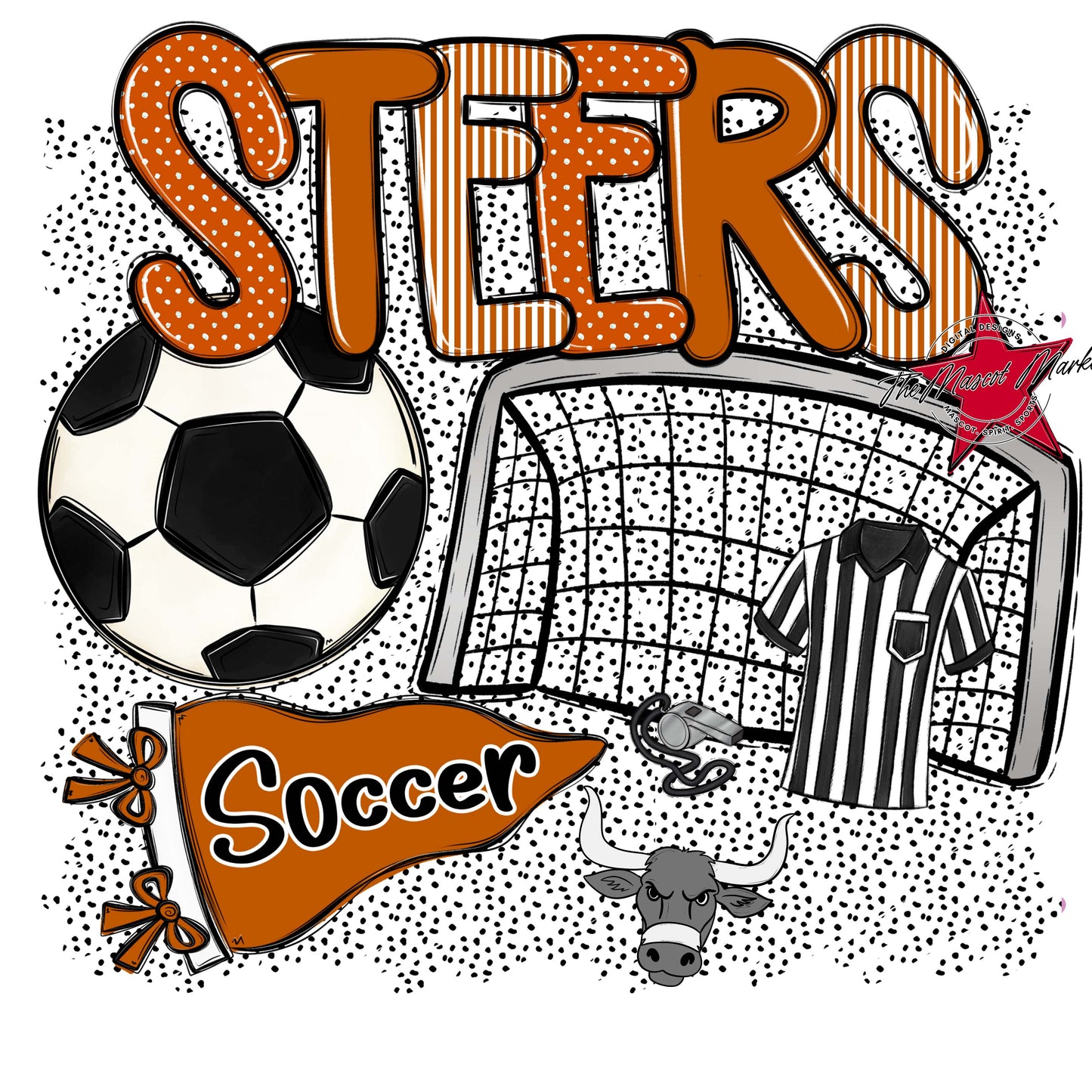 Steers Soccer Spirit-Burnt Orange
