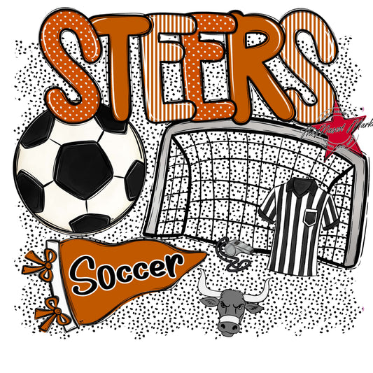 Steers Soccer Spirit-Burnt Orange