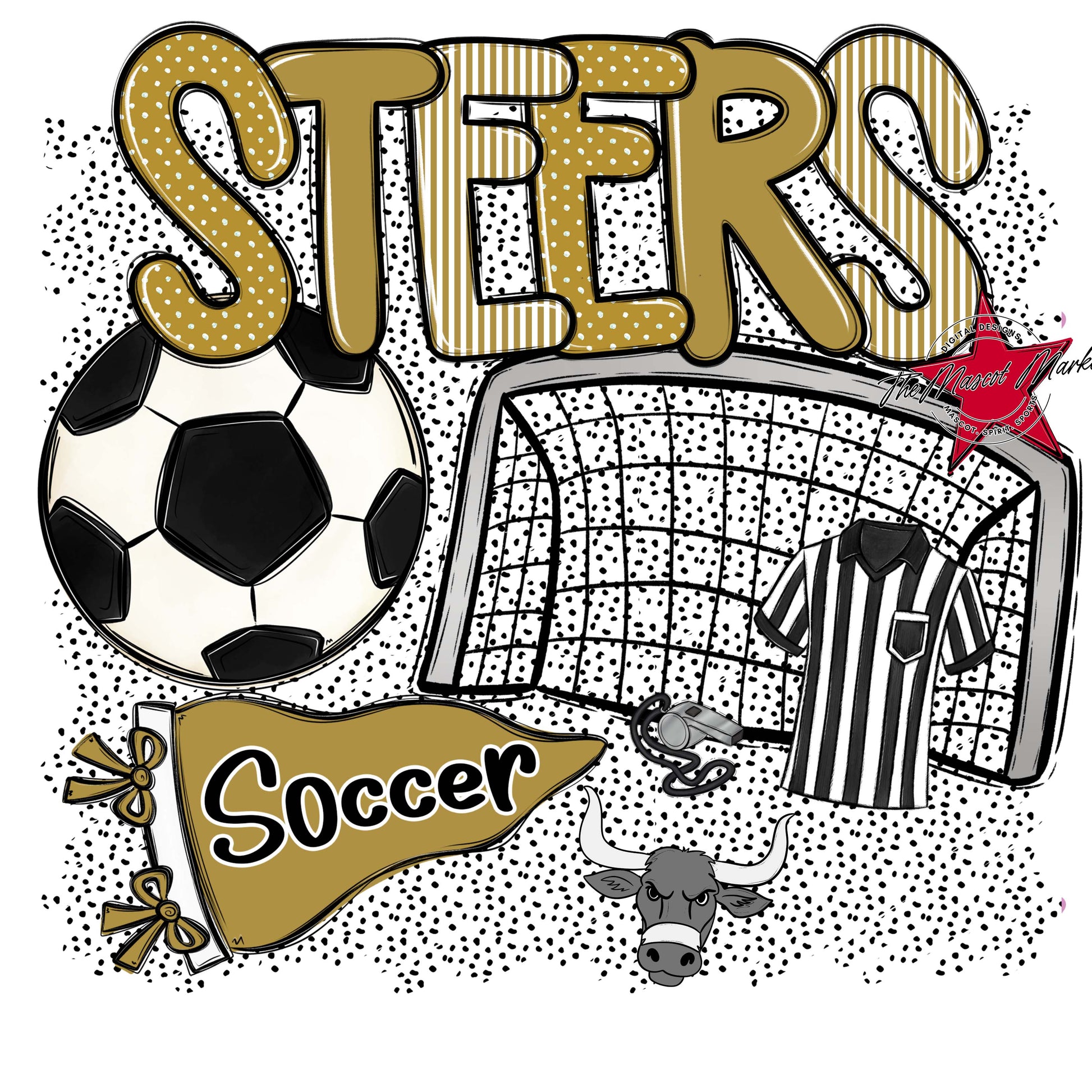 Steers Soccer Spirit-Gold