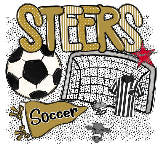 Steers Soccer Spirit-Gold