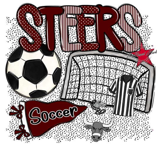 Steers Soccer Spirit-Maroon